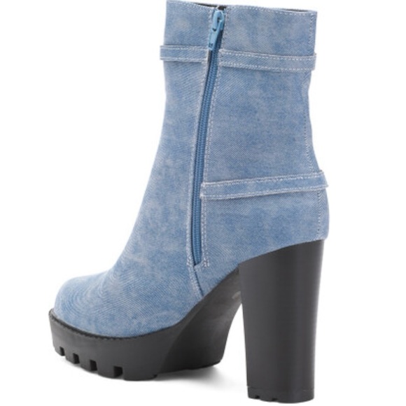 Yoki Denim Heel Booties New In Box - Picture 8 of 16